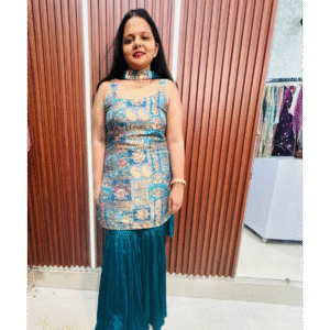 Blue Coloured Sharara Suit