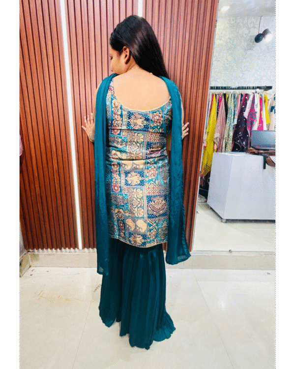 Blue Coloured Sharara Suit - Image 3